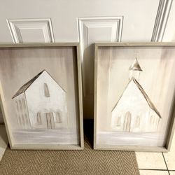 Rustic Church Wall Art – Set of 2