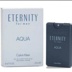 Eternity Aqua for Men by Calvin Klein EDT Travel Spray 0.67 oz 