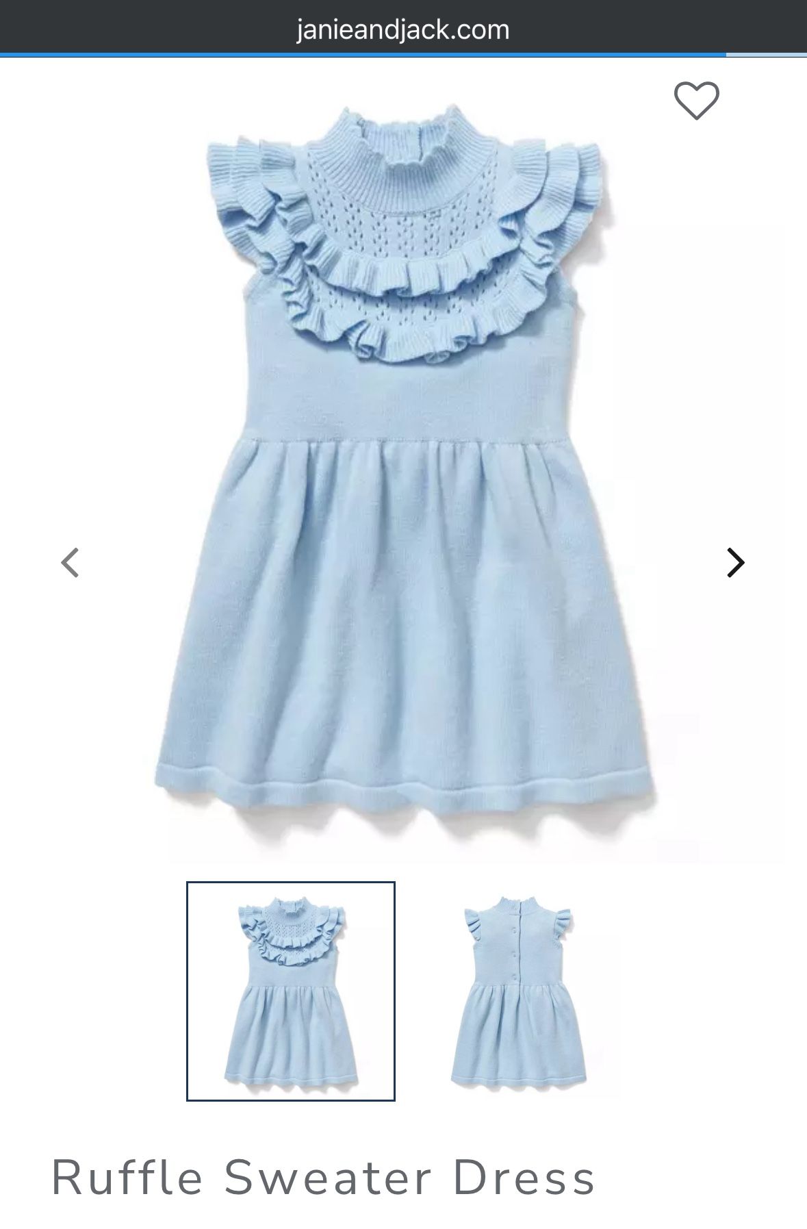 Janie And Jack - Ruffle Sweater Dress