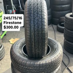 245/75/16 Firestone All Four Semi New With 95% Tread Life 
