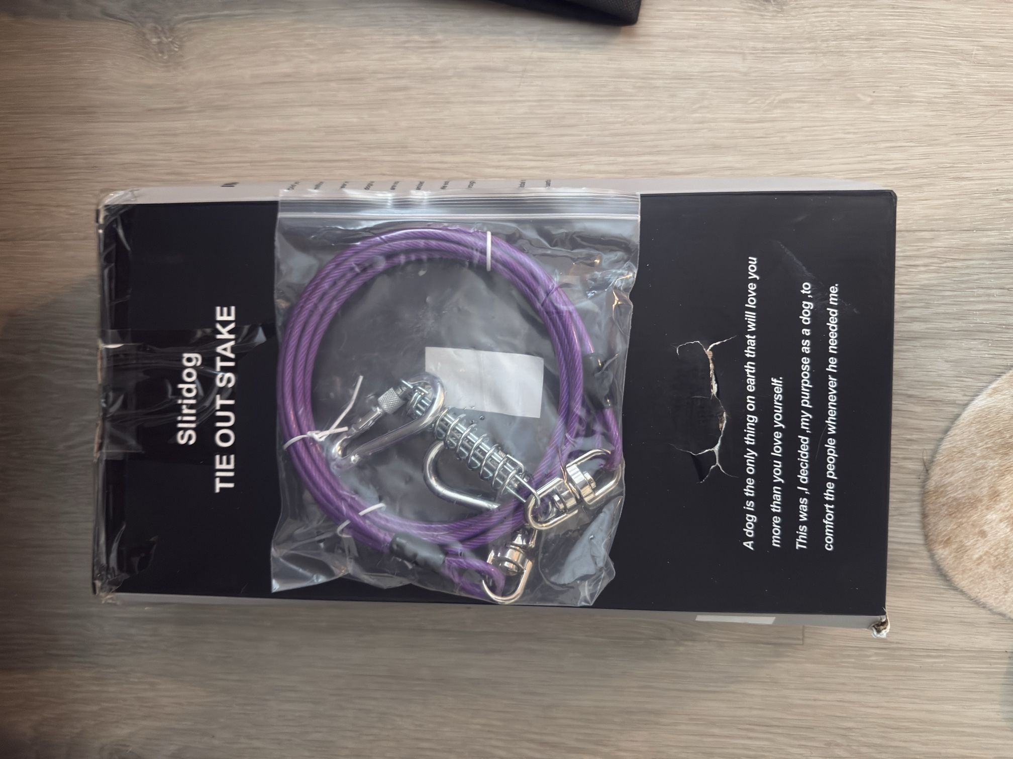 Tie Down Stake And Leash For Energetic Dog
