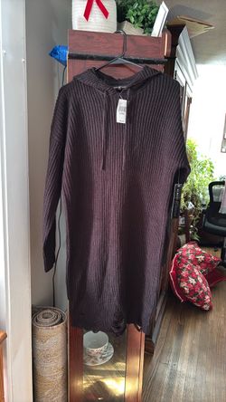 Almost Famous Hooded Sweater Dress Large