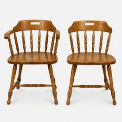 Wooden Captain’s Chair / Barrel Chair