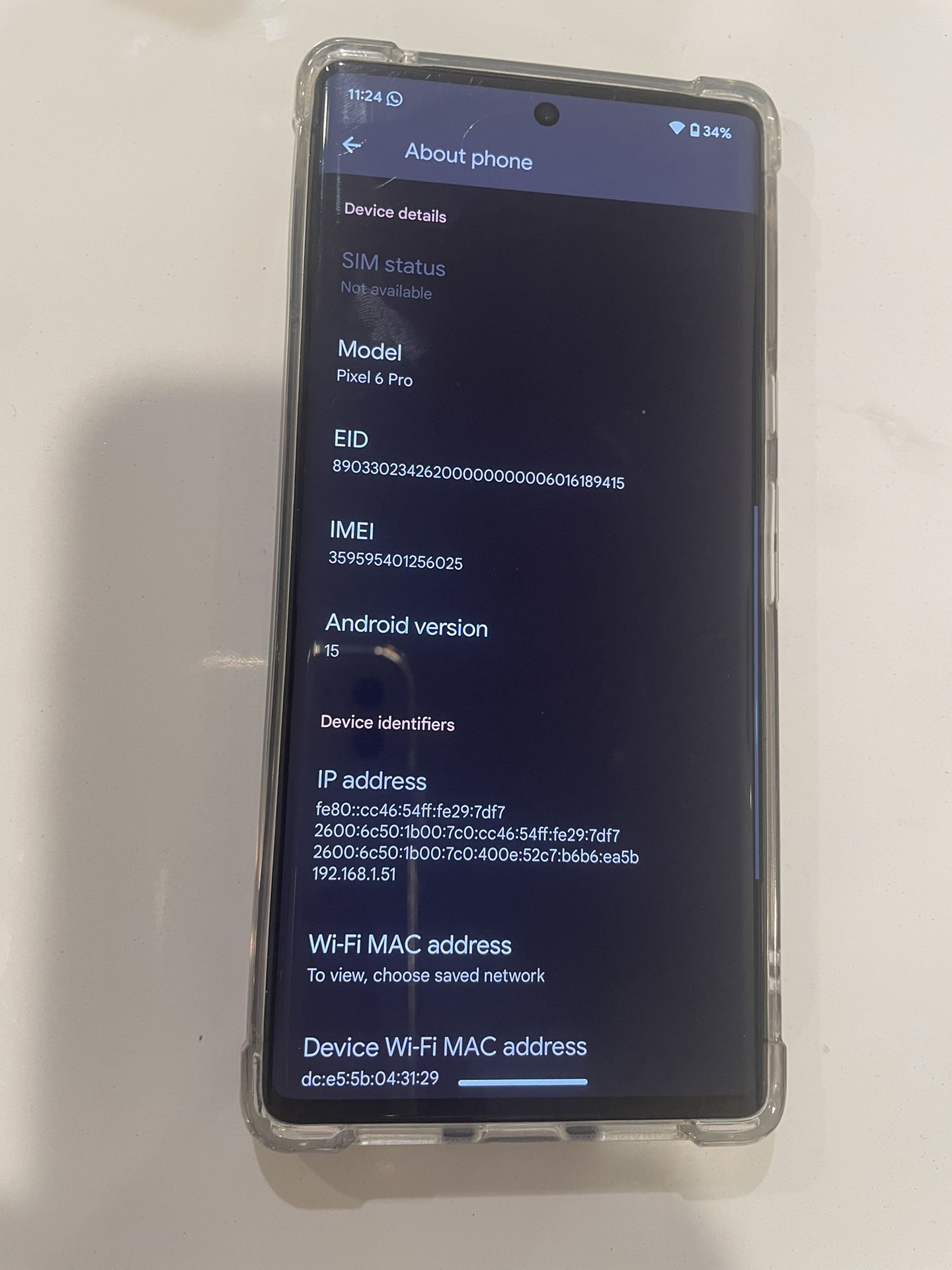 Google Pixel 6 Pro Unlocked 128Gb
