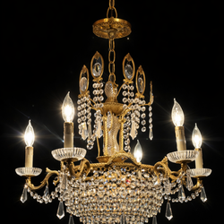 Unique vintage crystal chandelier