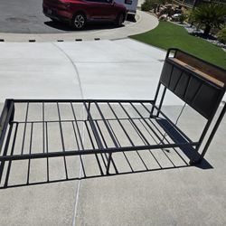 Twin Size Metal Bed Frame With AC Outlet