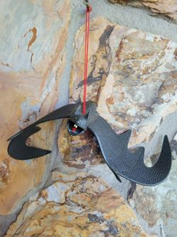 Textured Black Rubber Hanging Halloween Bats