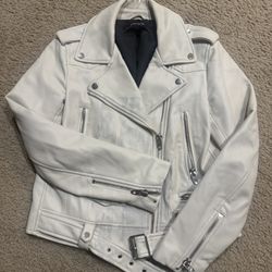 Zara Beige Leather Jacket