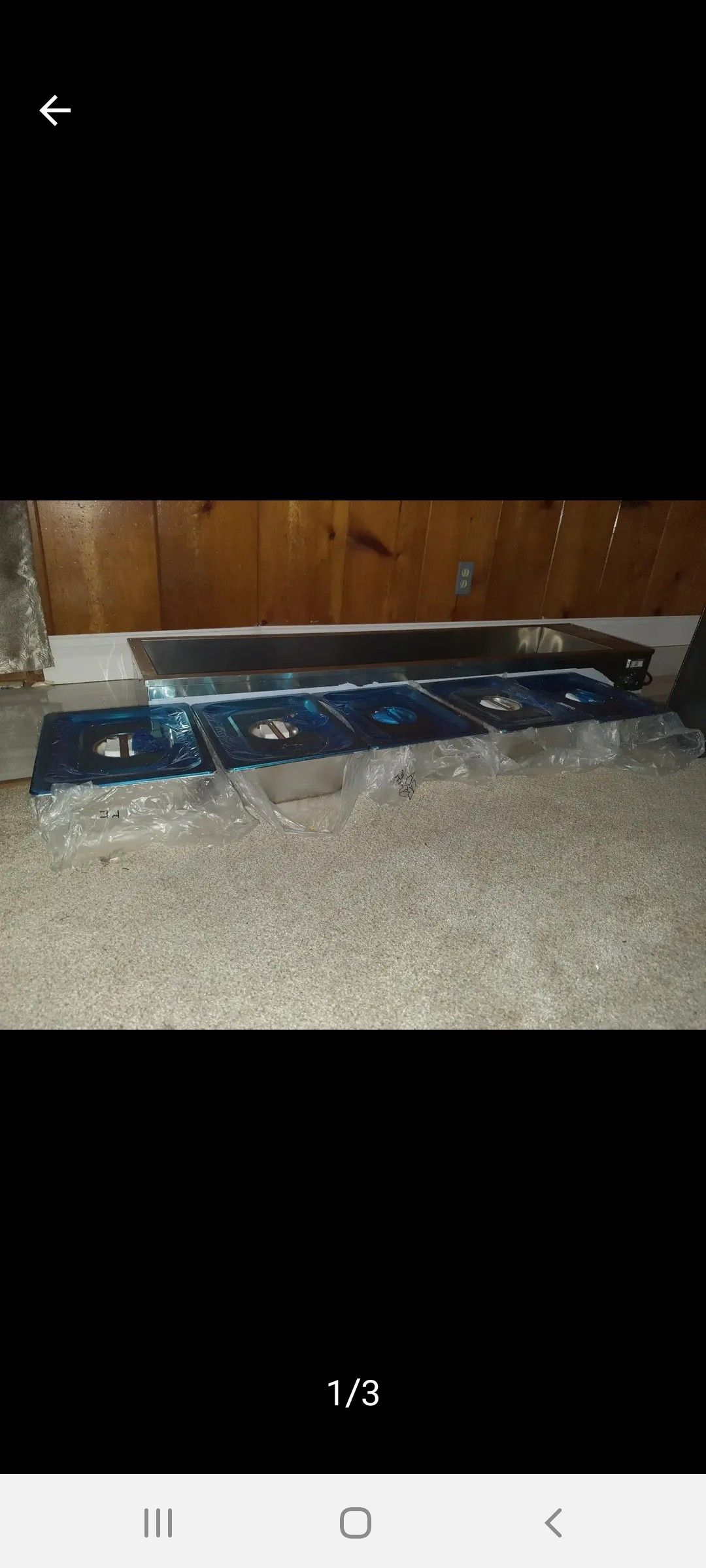 5 pan stainless steel food warmer ( new )