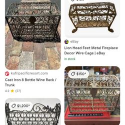 Cast Iron Wine Rack