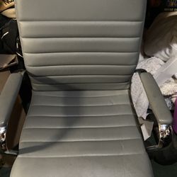 2 Grey Office Chairs 