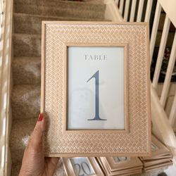 20 Wedding table Numbers With Wooden Frames