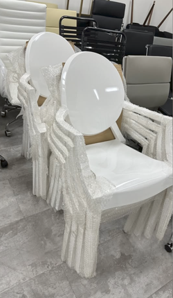 White Ghost Arm Chairs New  (10 pcs Available)