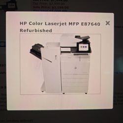 HP Color LaserJet MFP E87640