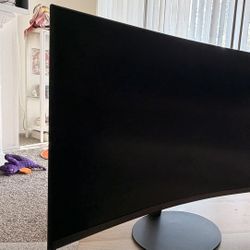 Samsung - T55 Series 27" LED 1000R Curved FHD FreeSync Monitor with Speakers (DisplayPort, HDMI, VGA) - Black