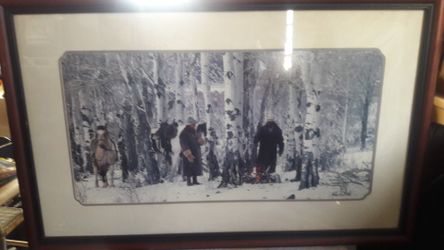 Cowboy picture frame 44 in by28in