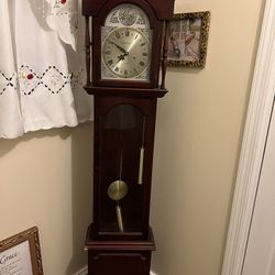 2 Piece Leather Sofa Set- Grandfather Clock Is Free If Want It. 