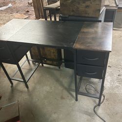 OFFICE FURNITURE- 2 Desks, 1 mini fridge, 2 Chairs, 2 Couches