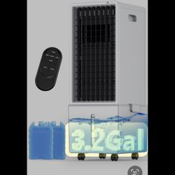 New COOLECH 4-IN-1 Portable Air Conditioners w/3.2-Gal Tank for 24H Cooling, 4 Powerful Wind Speeds & h4 Modes, LED Touch Screen