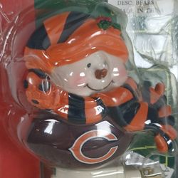Rare Vtg NFL Football Chicago Bears "Touch of Snow" Plug In night light Snowman 