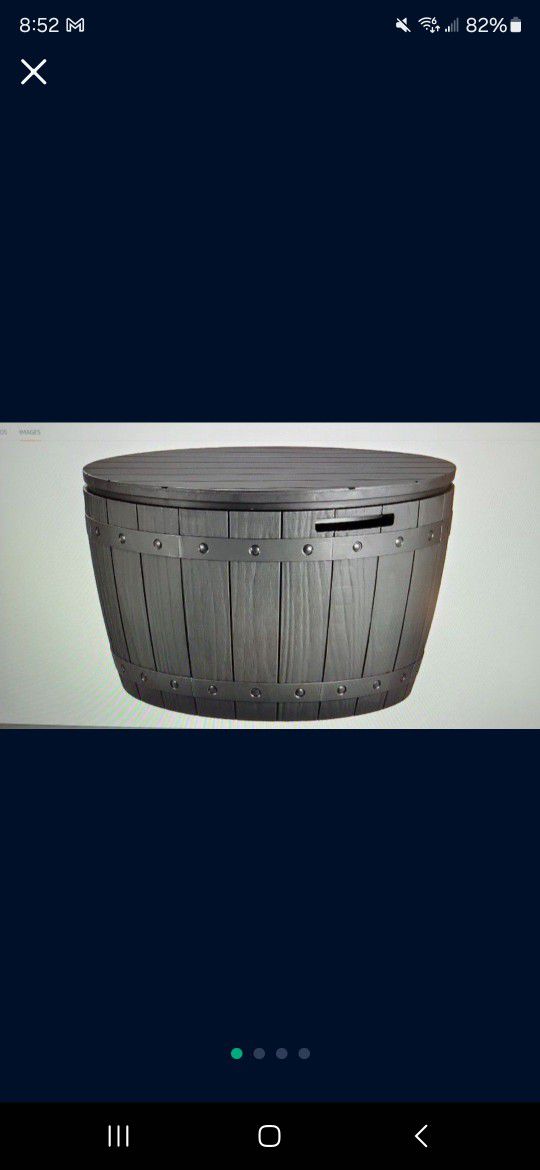 Black 33 Gallon Round Deck Porch Box Outdoor Store brand new in box $50