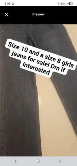 Girls Jeans Size 10 & Size 8