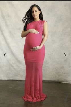 Pink maternity gown
