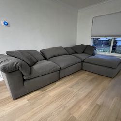 Nixon Gray Sectional Sofá Modular Cloud Couch FREE DELIVERY