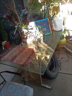 Glass outdoor table