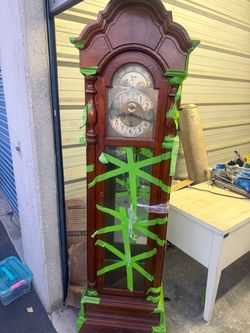 Ridgeway Grandfather Clock Cherry Wood with Moon Phase