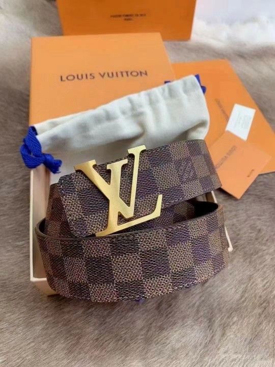 Louis Vuitton Belt Tessellated Brown