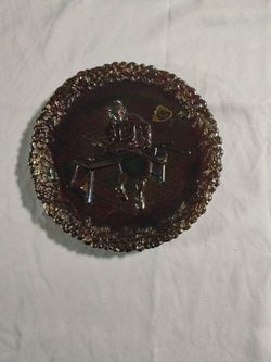 Fenton Carnival Glass Wall Art Plate