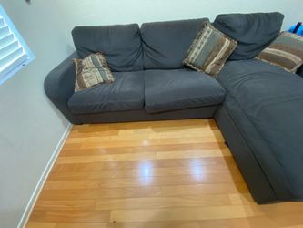 Brown pull out couch