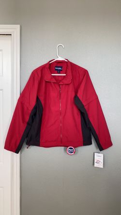 Brand New Red And Black Windbreaker Zip Up Jacket 