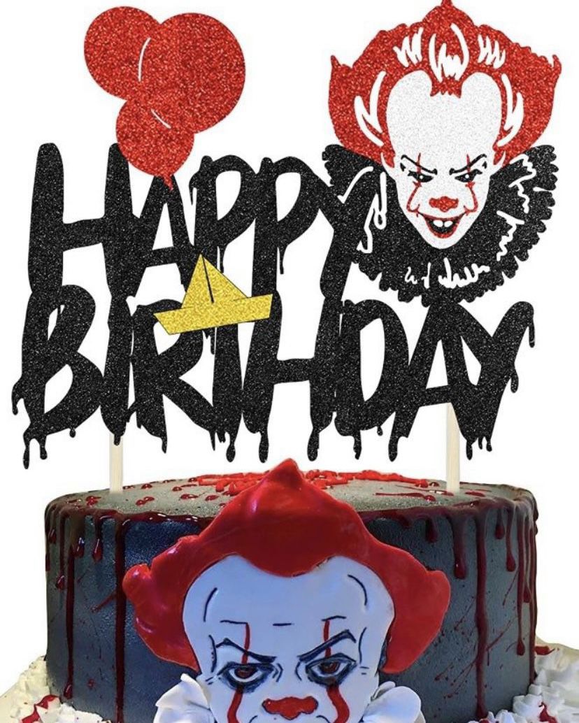 Pennywise It Clown Birthday Party Cake Topper