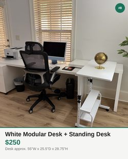 Modular Desk Set - IKEA MALM Modular Desk + Chair