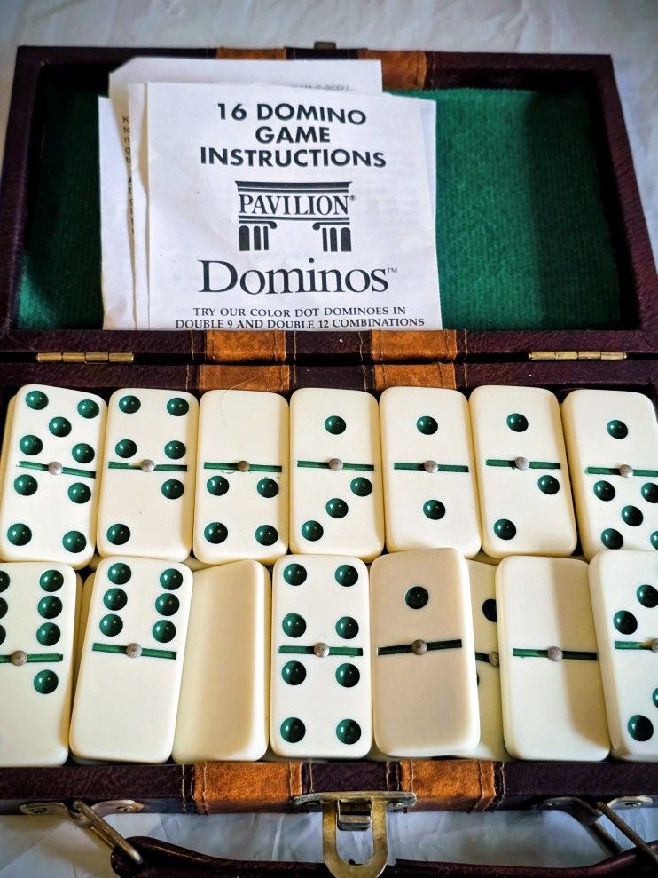 Dominoes Set Like New With Case