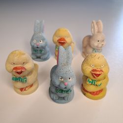 Tiny Vintage Easter Figurines Set Of 6
