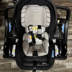 Graco Snug ride snug fit 35 DLX, 2 bases, & Graco Snug Rider Elite stroller