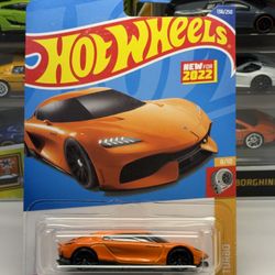 🇸🇪 HOT WHEELS 2021 - Orange Koenigsegg Gemera - HW TURBO 138/250 - 1:64