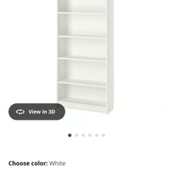 Ikea Bookcase, white, 31 1/2x11x79 1/2 "