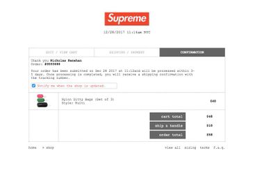 Supreme Nylon Bags Brand New