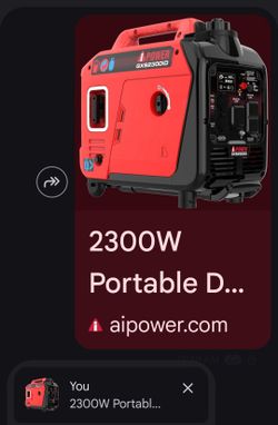 2300 Watts, super quiet portable gas generators open box
