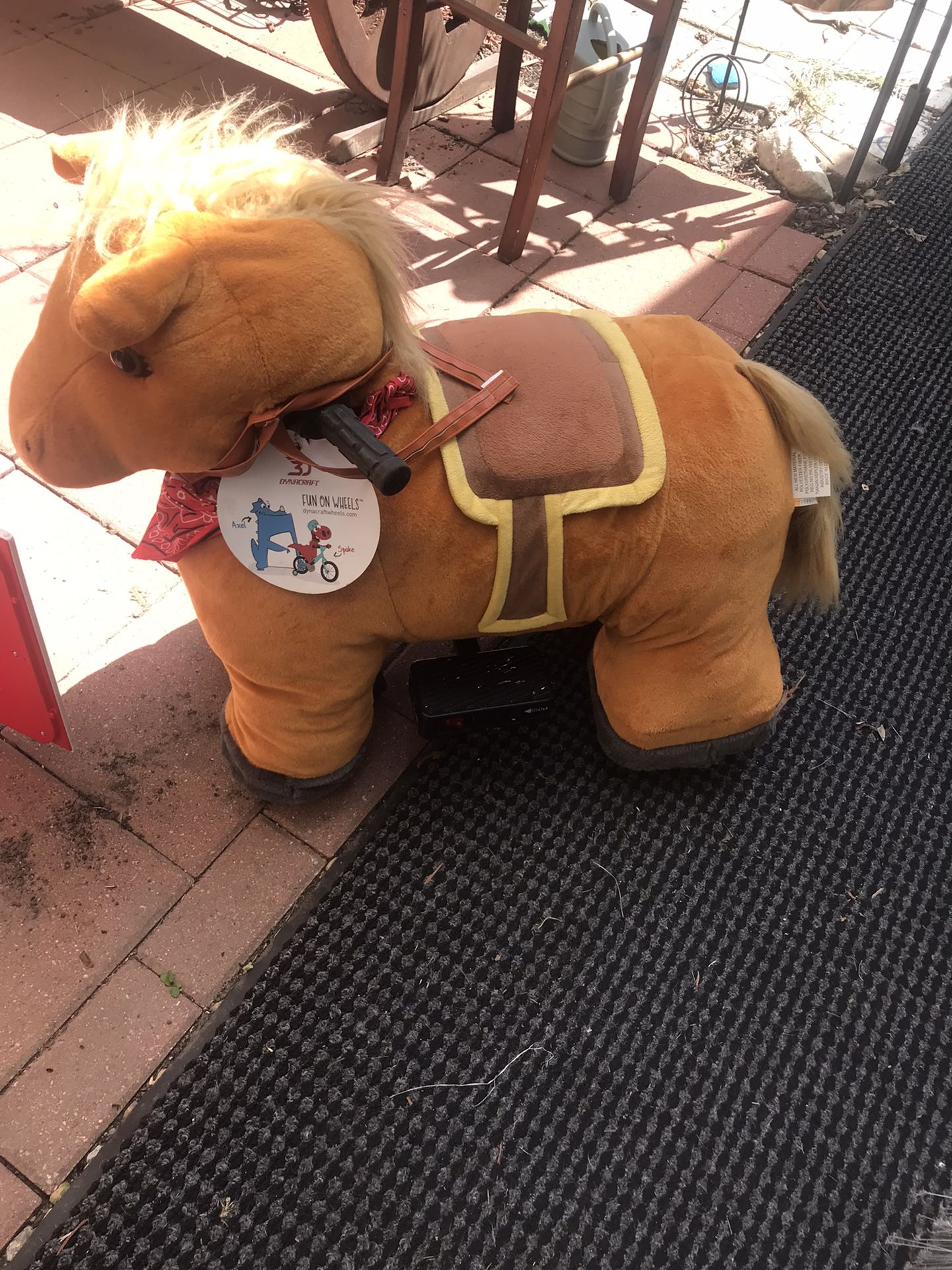 Horse Plush Ride On With Stable