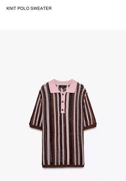 Brand New: ZARA Knit Polo Sweater & Matching Knit Shorts