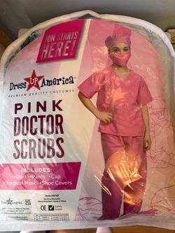 Pink doctor scrubs