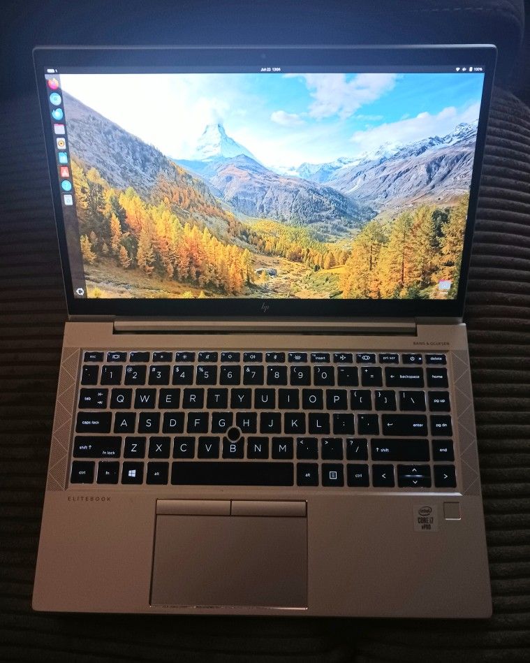 Intel Core i7-10810u HP EliteBook Pro Grade Laptop 16 GB RAM 1080P LCD Webcam USB C Thunderbolt Port Ubuntu Linux 64 Bit OS 