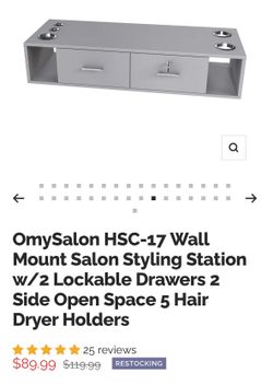 Hair styling storage cabinet