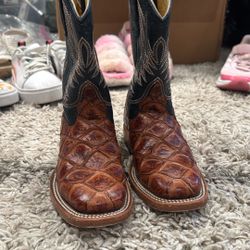Anderson Bean Kids Cognac Filet Fo Fish Boots 