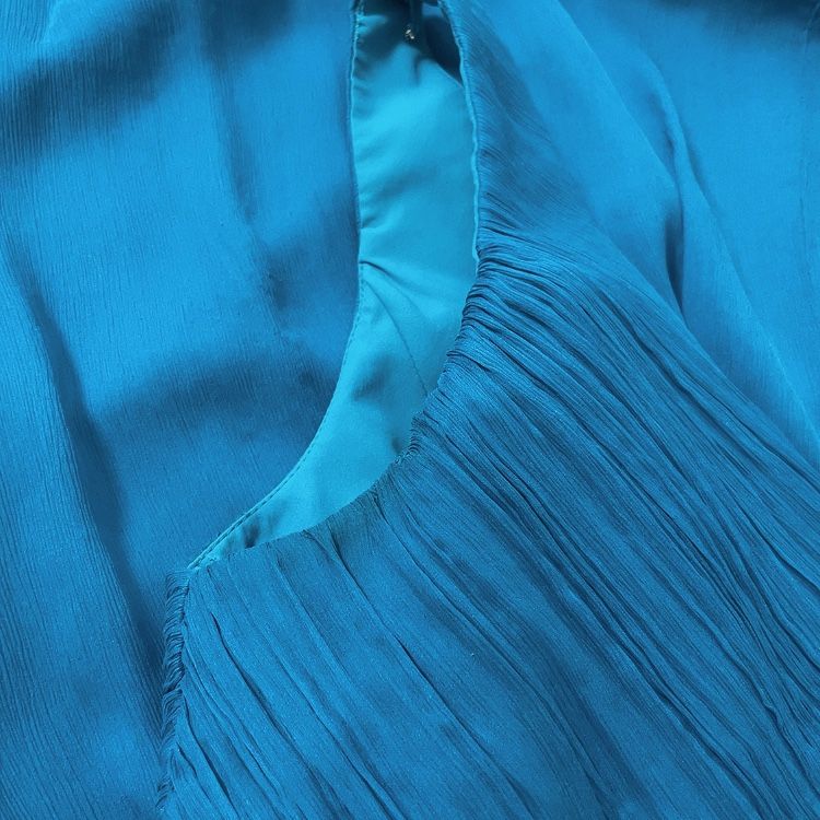 J.Crew Dark Teal Blue Silk Sleeveless Party Dress, 10